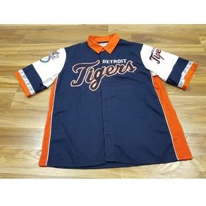 JH Design Detroit Tigers Men's Button Shirt Sz XL